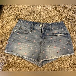 Wild Fable Womens Jean shorts with pink roses